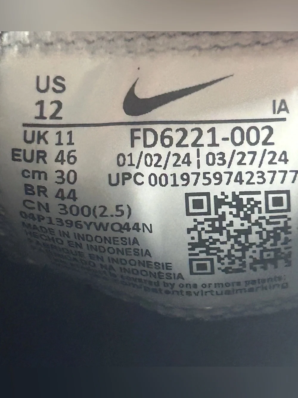 Nike Alpha Huarache Elite 4 Low MCS Mens Baseball Cleats Gray Size 12 FD6221-002